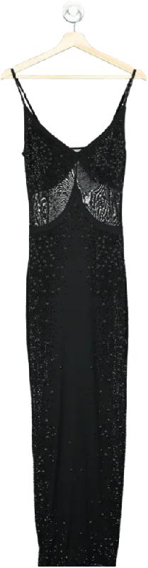 ASOS Black Sequin Bodycon Dress UK 6