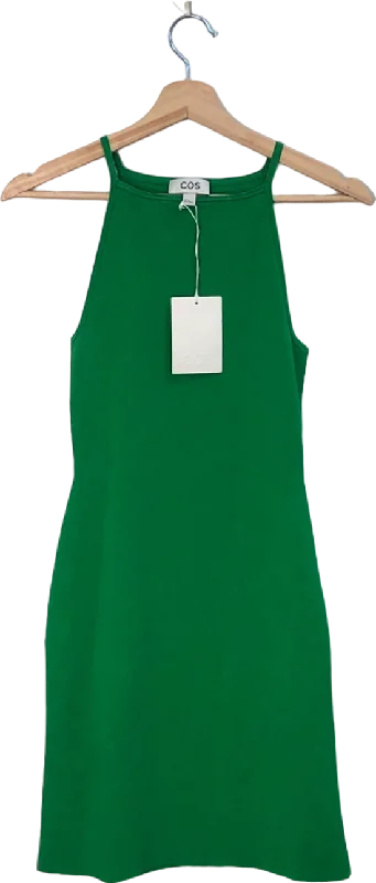 COS Green Sleeveless Midi Dress Size XS