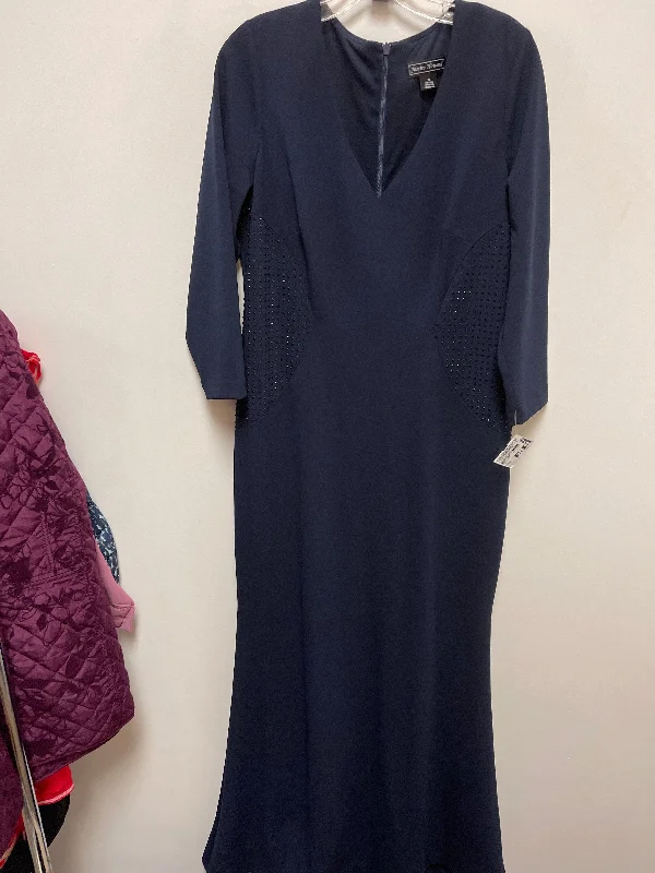 Dress Party Long By Jessica Howard In Navy, Size: Xl