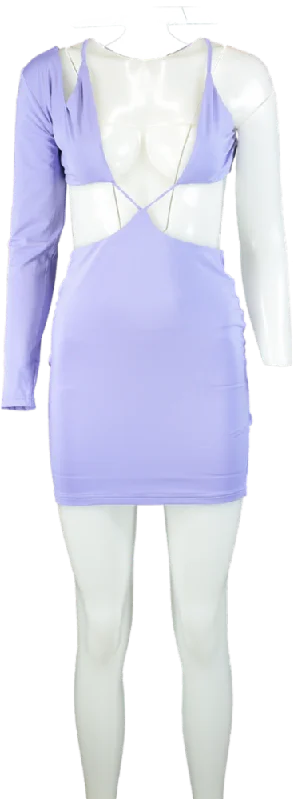 Mars The Label Lilac Cut-Out Bodycon Mini Dress UK 12