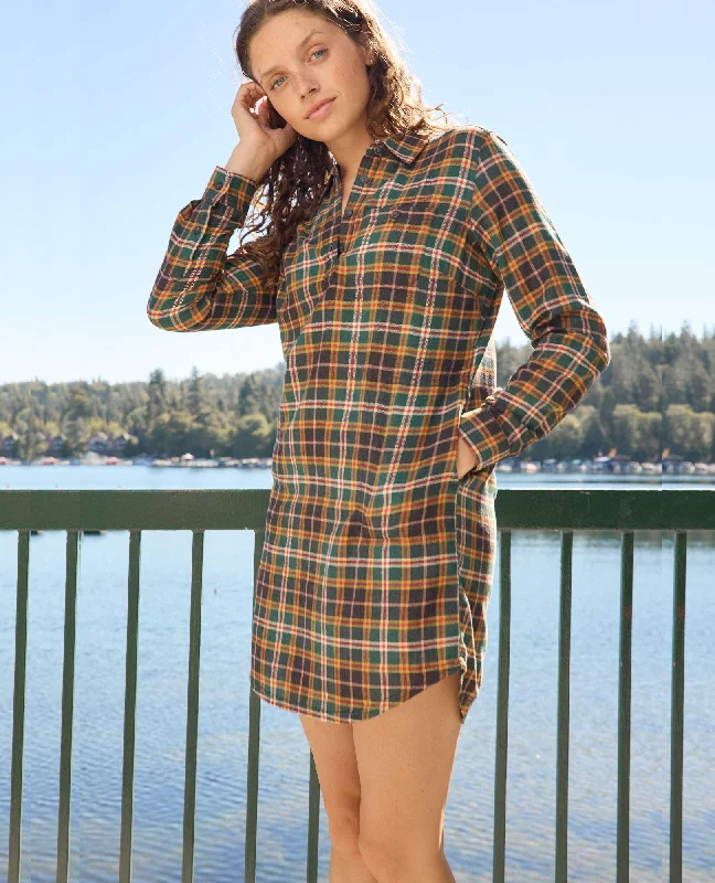 Re-Form Flannel Shirtdress