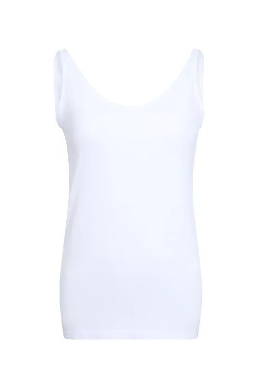 Basic Cami with 2 neck options | White | 7533WW