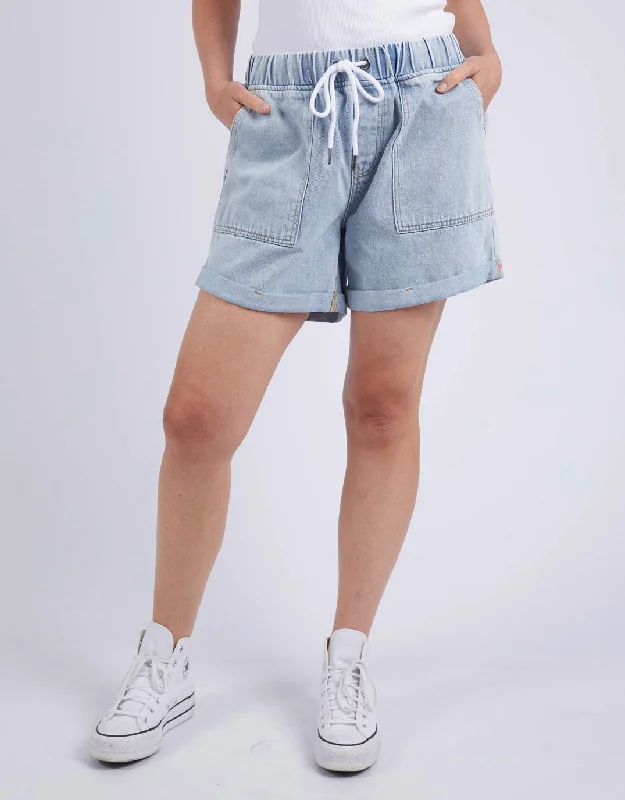 Emma Relaxed Denim Short - Light Blue Wash