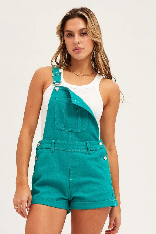 Green Denim Overall