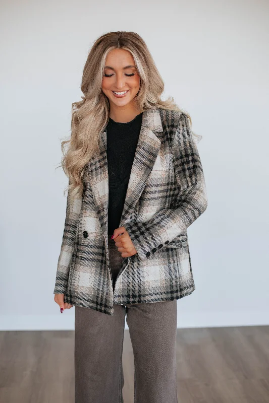 Shena Plaid Blazer