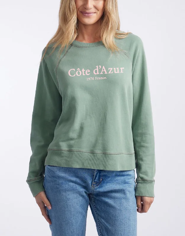 Cote d'Azur Paris Sweat - Sage