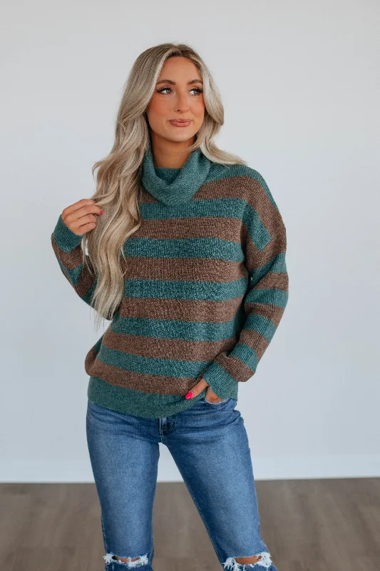 Kayton Striped Sweater - Jade