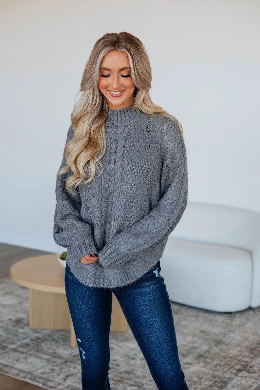 Kelce Cable Knit Sweater - Storm