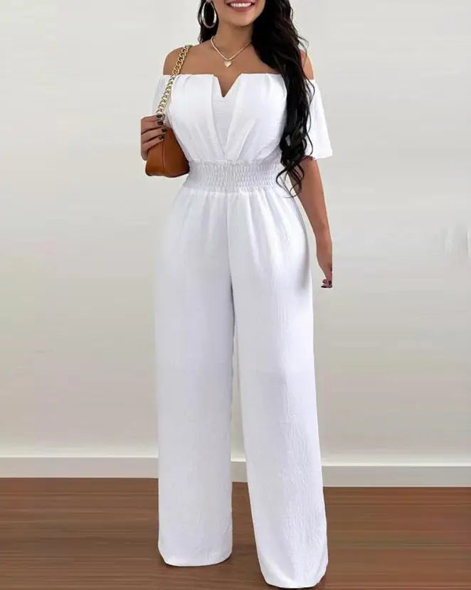 Women's Off Shoulders Fashion Designer Rompers Jumpsuits